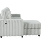 Poland Gray Reversible Sectional With Pull-Out Bed