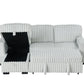 Poland Gray Reversible Sectional With Pull-Out Bed