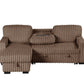 Poland Mocha Reversible Sectional With Pull-Out Bed