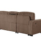 Poland Mocha Reversible Sectional With Pull-Out Bed