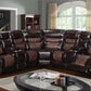 S1988 Phoenix II Brown Reclining Sectional