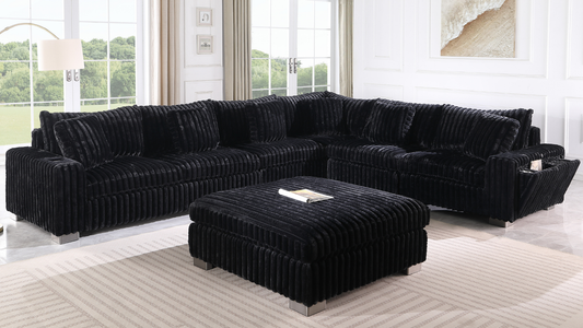 S329 Snuggle Station (Black)7pcs Sectional