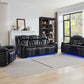 S2025 Innova (Black)3PCS - Sofa and Loveseat, & Recliner