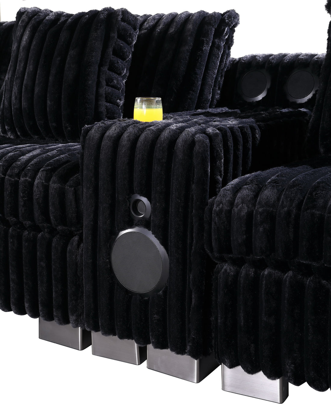 S329 Snuggle Station (Black)7pcs Sectional