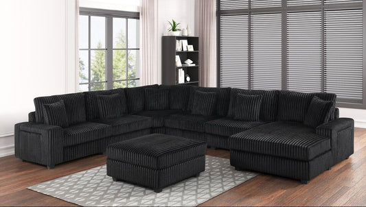 Bazoka Black 7PC Sectional
