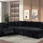 Hunter Black Sectional (W/ Bluetooth Speaker & Pull-Out Bed)