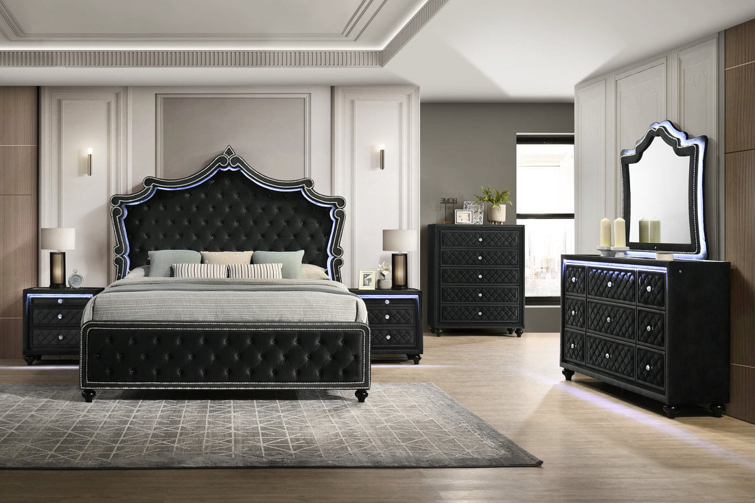 Kingdom Black - Baige Queen and King bedroom set