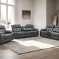 Ace Gray - 3PC Reclining Set 3PCS - Sofa and Loveseat, & Recliner