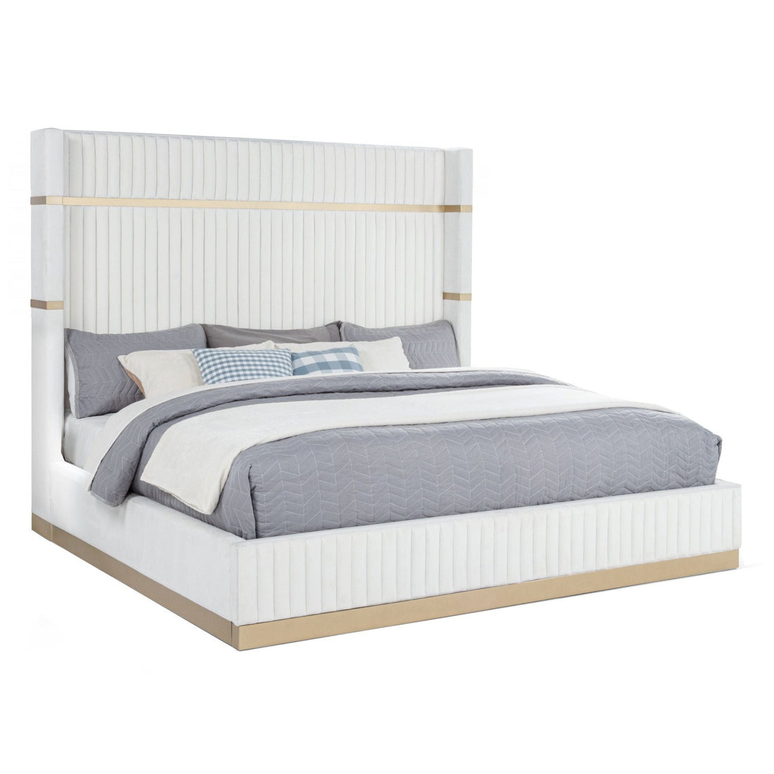 B7551 Evon (White) Queen and King bedroom set