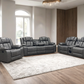 Ace Gray - 3PC Reclining Set 3PCS - Sofa and Loveseat, & Recliner