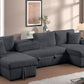 July  Double Storage Chaise Sectional (w/ Pull Out Bed)