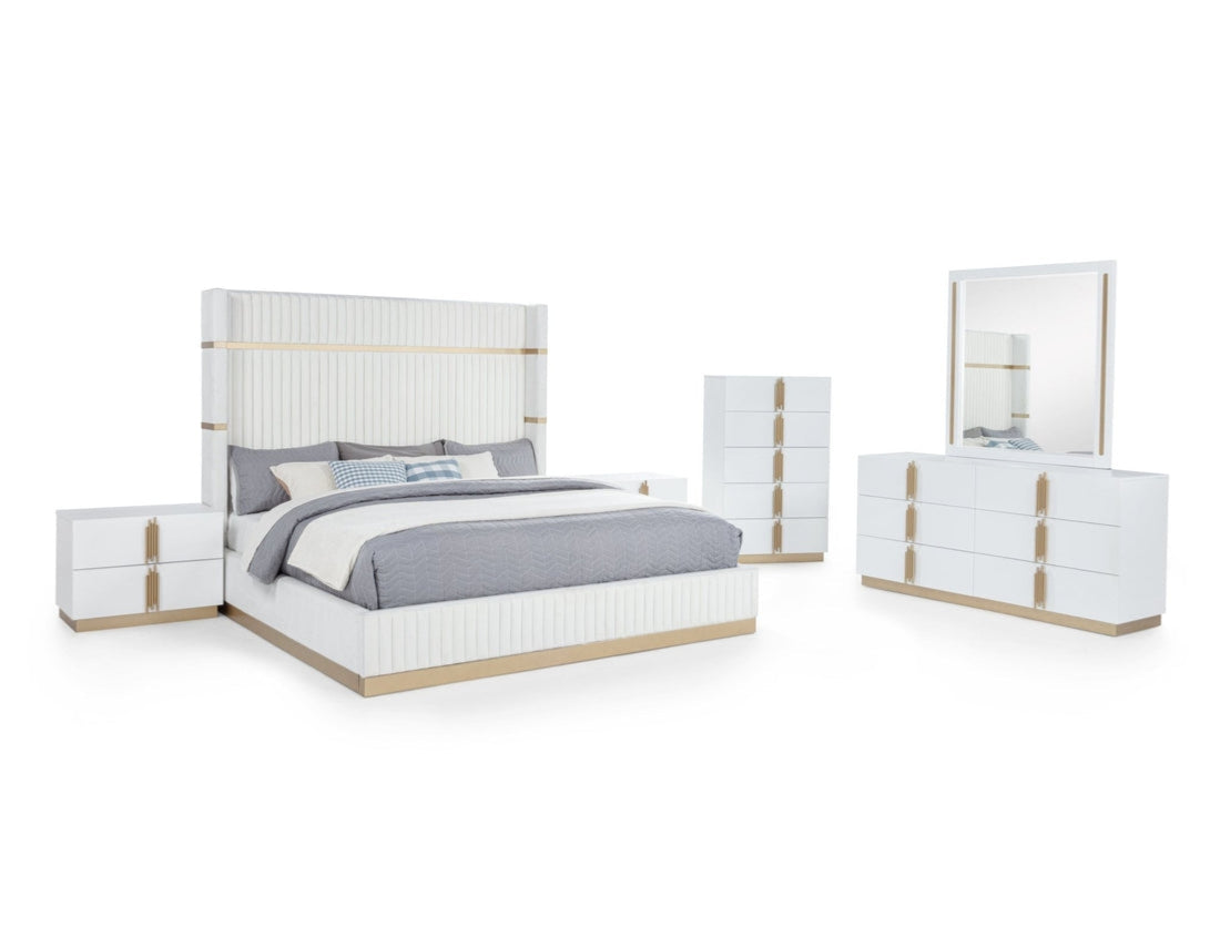 B7551 Evon (White) Queen and King bedroom set