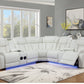 S2021 Lucky Charm Sectional (White) Reclining sectional