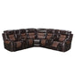S1988 Phoenix II Brown Reclining Sectional