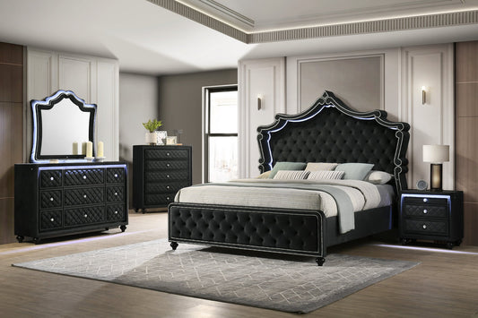Kingdom Black - Baige Queen and King bedroom set
