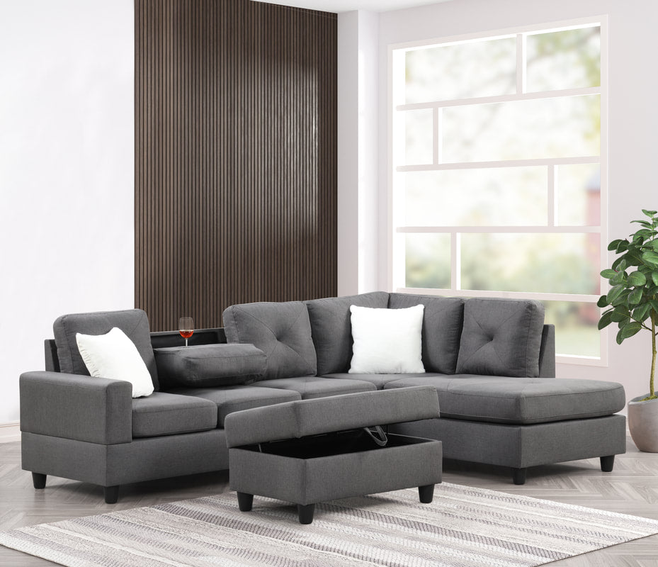Rocket  Reversible Sectional + Ottoman