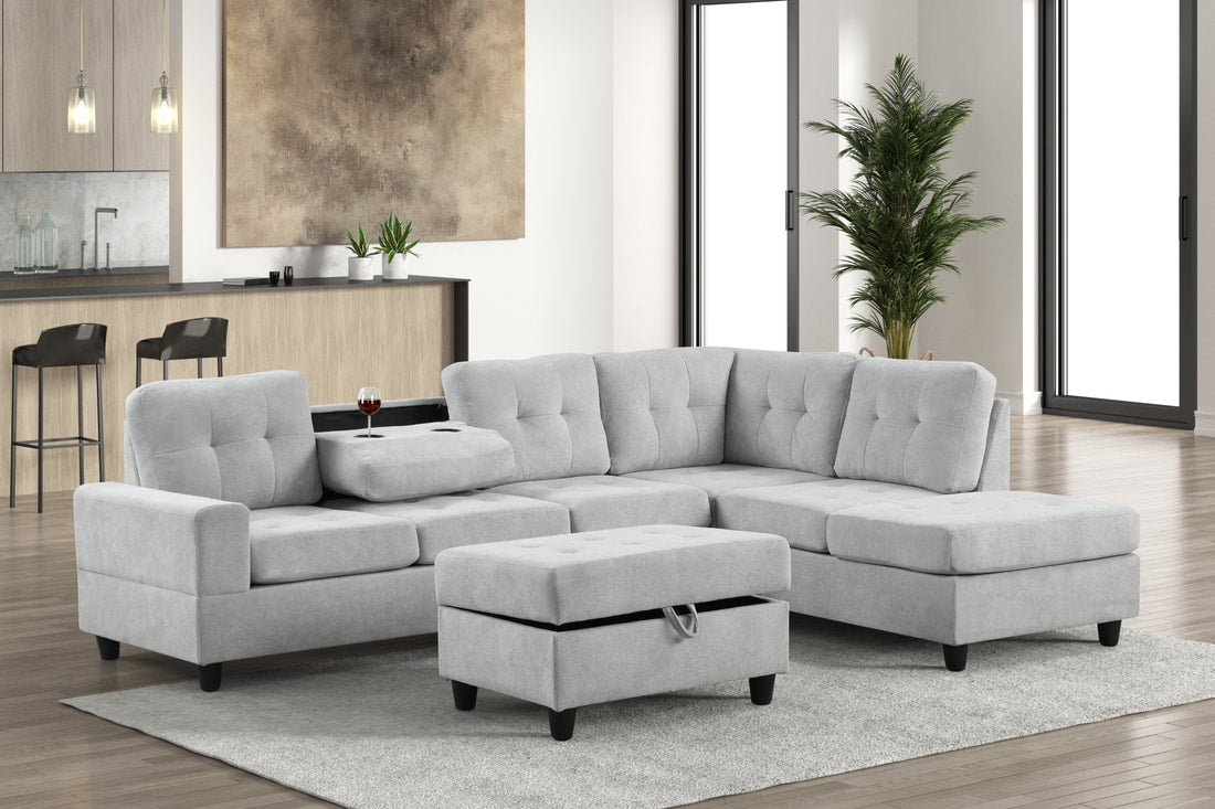 40Heights Reversible Sectional + Ottoman