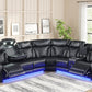 Barcelona Black Power Reclining Sectional (Power Headrests)