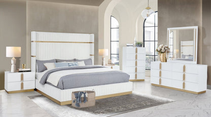 B7551 Evon (White) Queen and King bedroom set