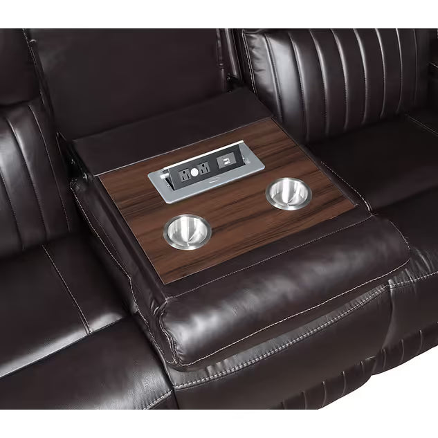 S2121 Ethan (Brown)3pcs Recliner Set