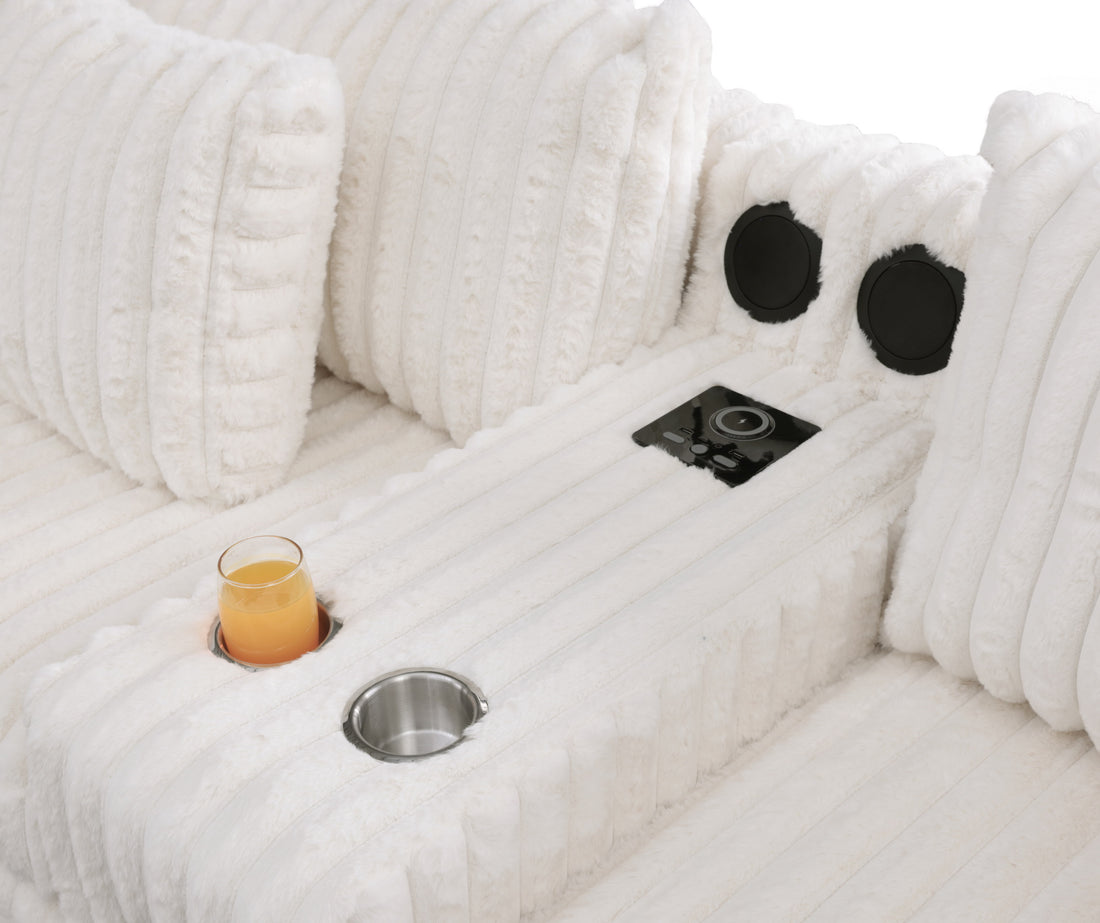 S329 Snuggle Station (Cream)7pcs Sectional
