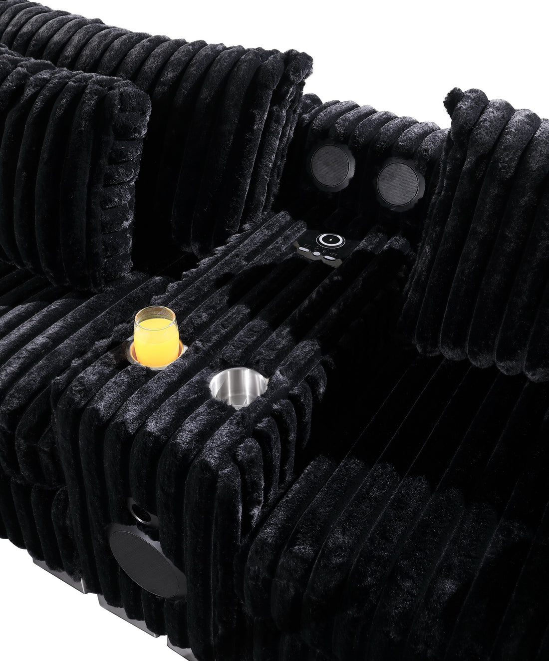 S329 Snuggle Station (Black)7pcs Sectional