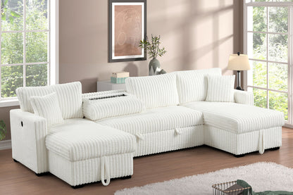 July  Double Storage Chaise Sectional (w/ Pull Out Bed)