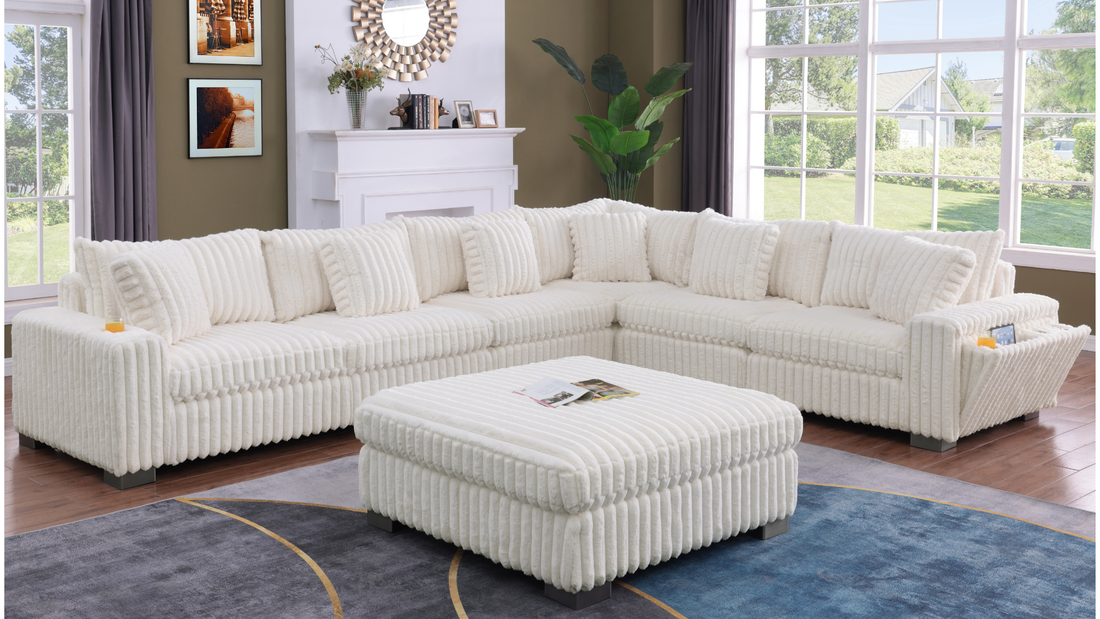 S329 Snuggle Station (Cream)7pcs Sectional