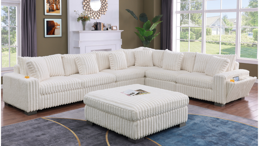 S329 Snuggle Station (Cream)7pcs Sectional