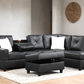 Rocket PU Reversible Sectional (Black)