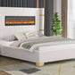 Romance White Platform Bed Queen, King