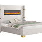 Romance White Platform Bed Queen, King