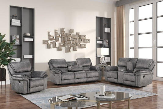 Perry Grey - 3PC Oversized Reclining Set