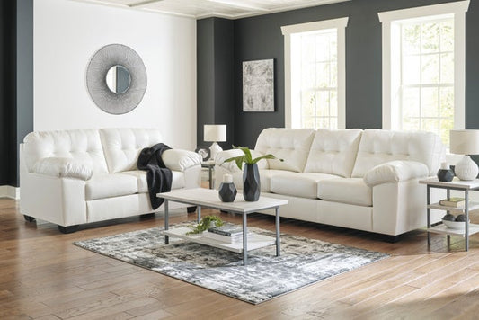 Ashley 597-03 - Sofa & Loveseat Set (White)