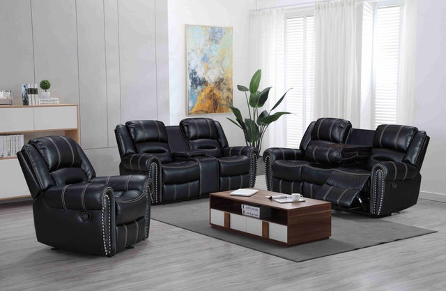 Lexington2023 - 3PC Reclining Living Room (Black)