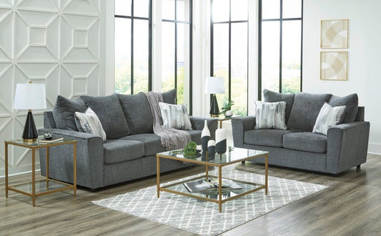 Ashley 285-02 Sofa & Loveseat (Gravel)