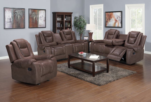 Jordan 2017 - 3PC Reclining Set (Brown)