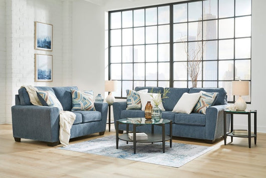 Ashley 406-05 Sofa & Loveseat(Blue)