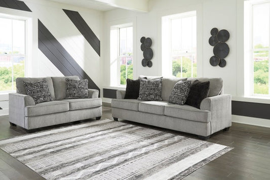 Ashley 347-08 Sofa & Loveseat Set(Ash)