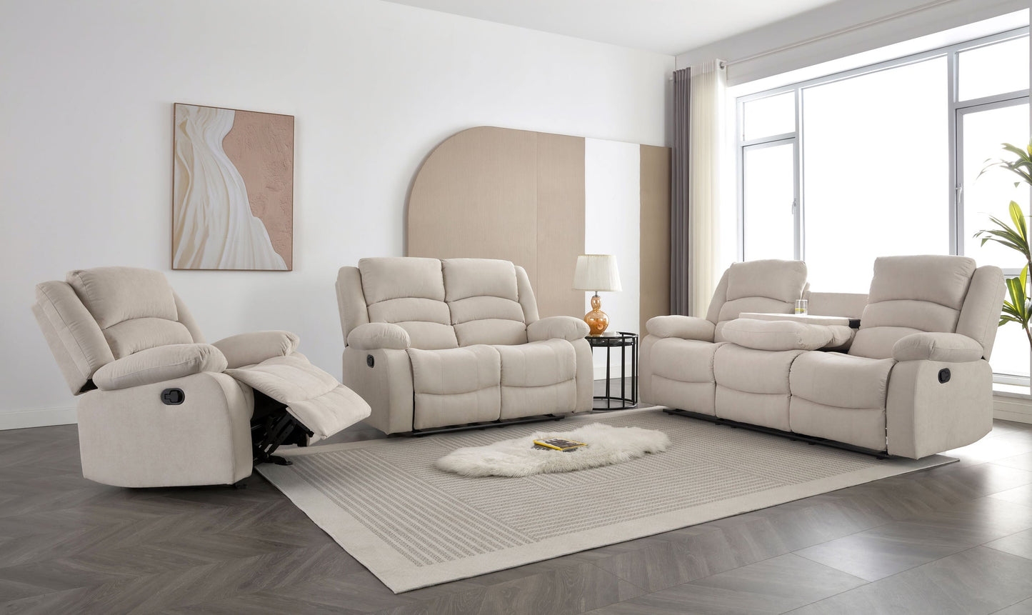 Dynamo Sand Reclining 3 PC Living Room Set