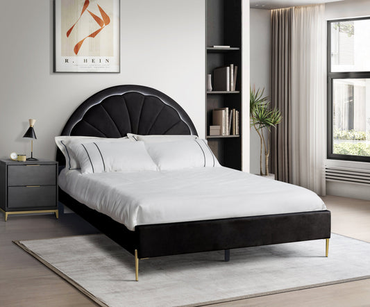 Flora Black Platform Bed