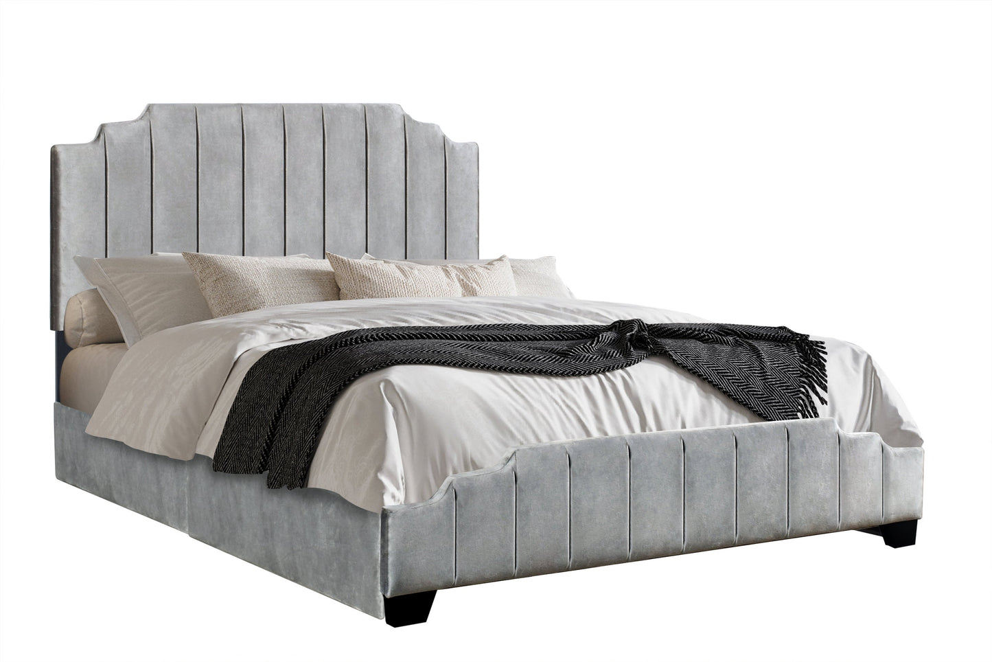 HH970 Grey Platform Bed