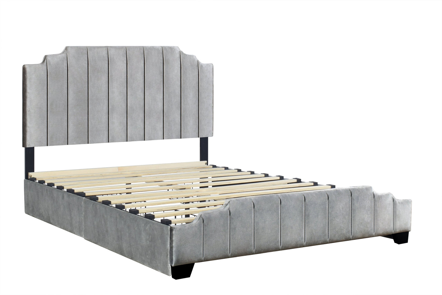 HH970 Grey Platform Bed