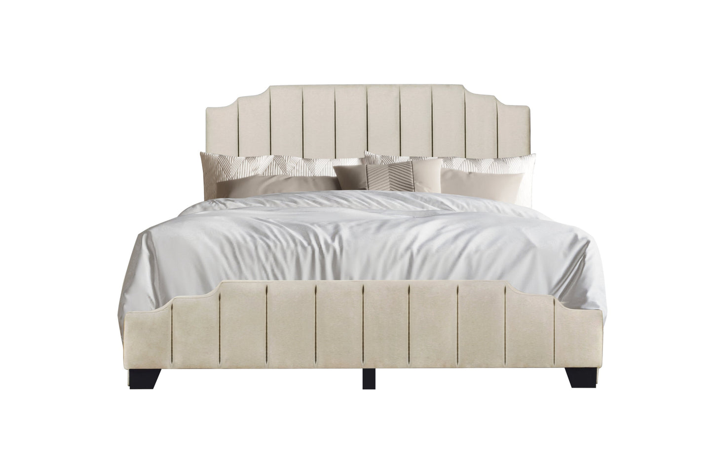 HH975 Beige Platform Bed