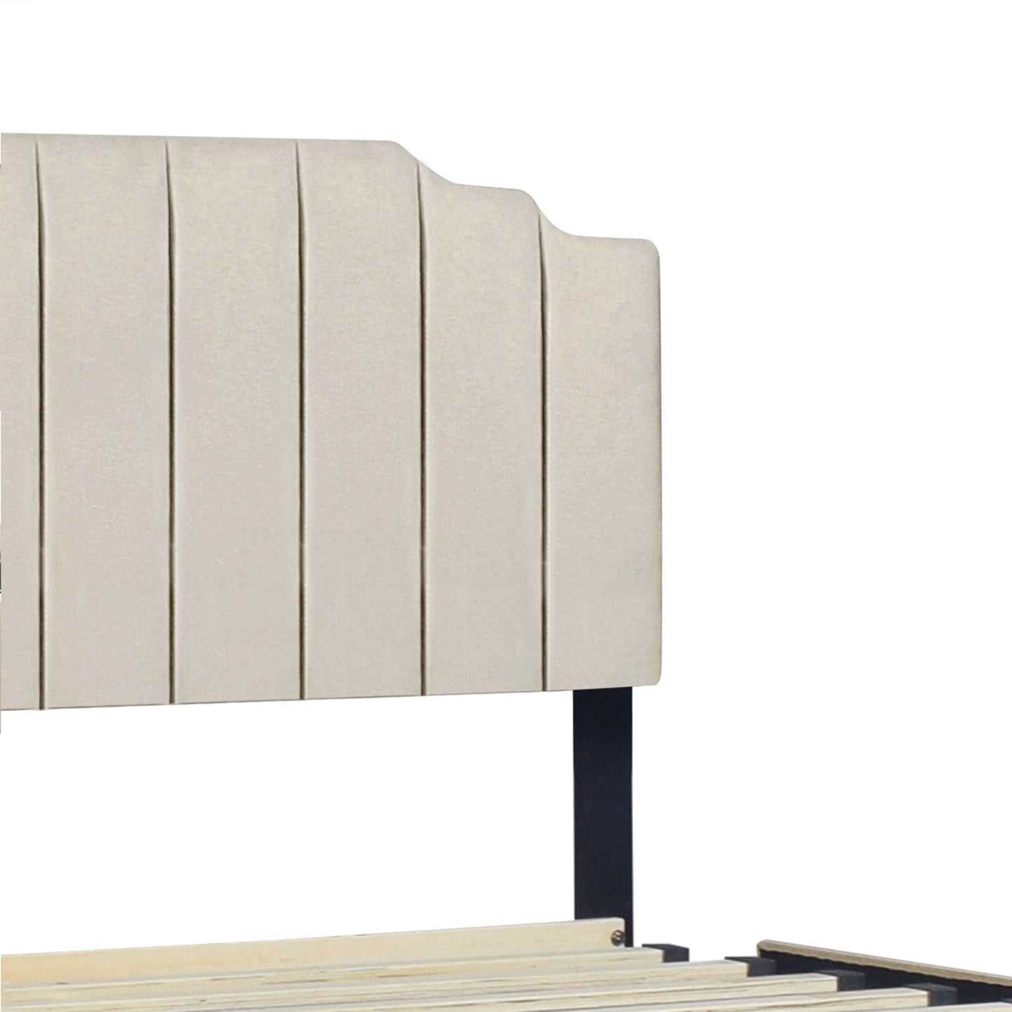 HH975 Beige Platform Bed