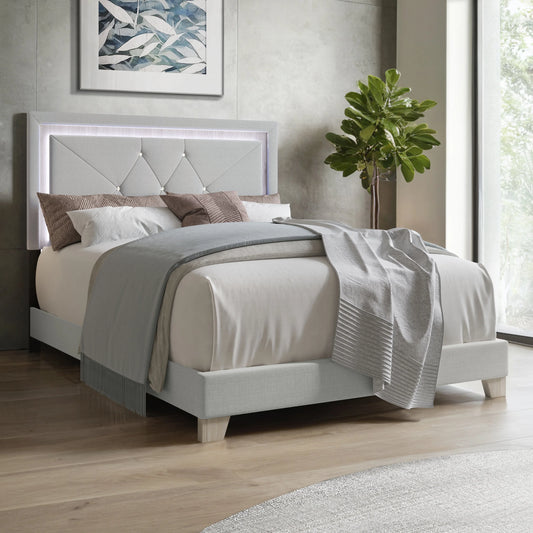 HH855 Grey Platform Bed