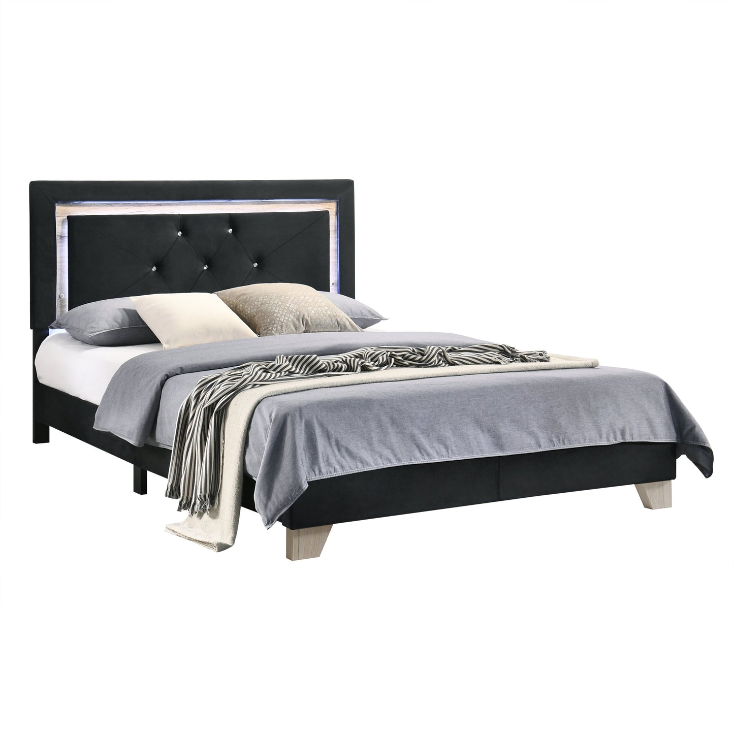 HH850 Black Platform Bed