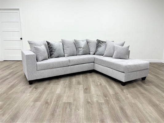 110 - Sectional (Dove Steel )