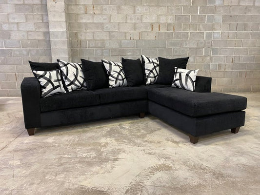 110 - BLACK Sectional (Charcoal)
