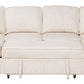 Sahara Beige - Double Storage Chaise Sectional w/ Drop Down Cupholders **ON SALE**